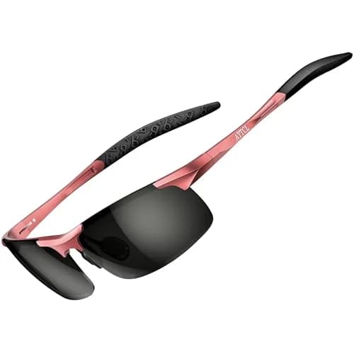 ATTCL 2026-Red-Black Polarized Sports Sunglasses for Men - Non-Mirrored, UV Protection thumbnail 1