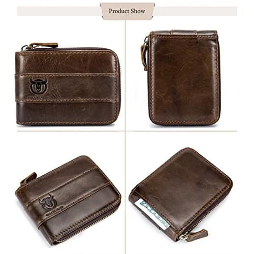 NOVATECH BULLCAPTAIN Genuine Leather RFID Blocking Wallet for Men | 11.5cm x 9.5cm x 2.5cm (Large) thumbnail 2