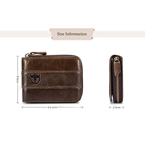 NOVATECH BULLCAPTAIN Genuine Leather RFID Blocking Wallet for Men | 11.5cm x 9.5cm x 2.5cm (Large) thumbnail 3