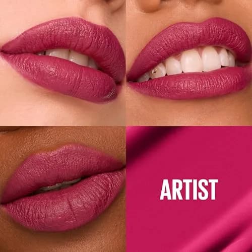 Maybelline Super Stay Matte Ink Liquid Lipstick, Artist (Deep Pink) 5ml (0.17 Fl Oz) | 16-Hour Transfer-Proof Matte Wear thumbnail 2