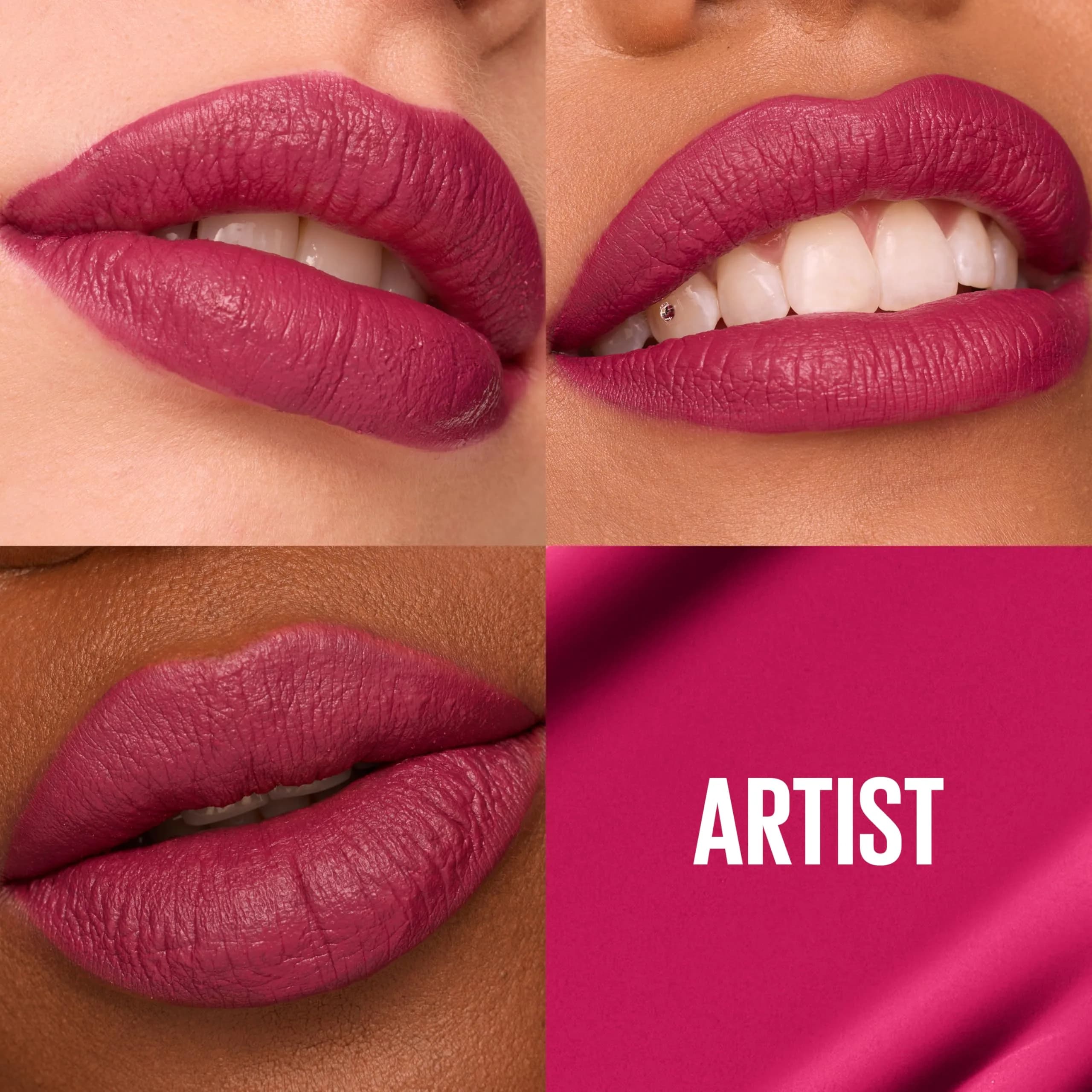 Maybelline Super Stay Matte Ink Liquid Lipstick, Artist (Deep Pink) 5ml (0.17 Fl Oz) | 16-Hour Transfer-Proof Matte Wear - view 2