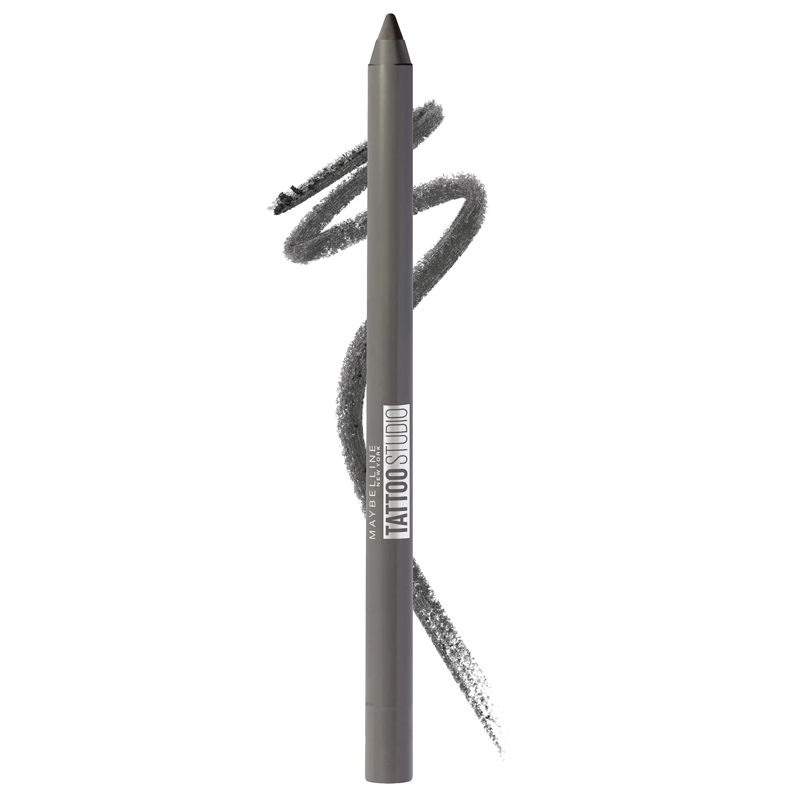 Maybelline TattooStudio Sharpenable Gel Eyeliner Pencil Intense Charcoal | Waterproof 36 Hour Wear — 901 INTENSE CHARCOAL