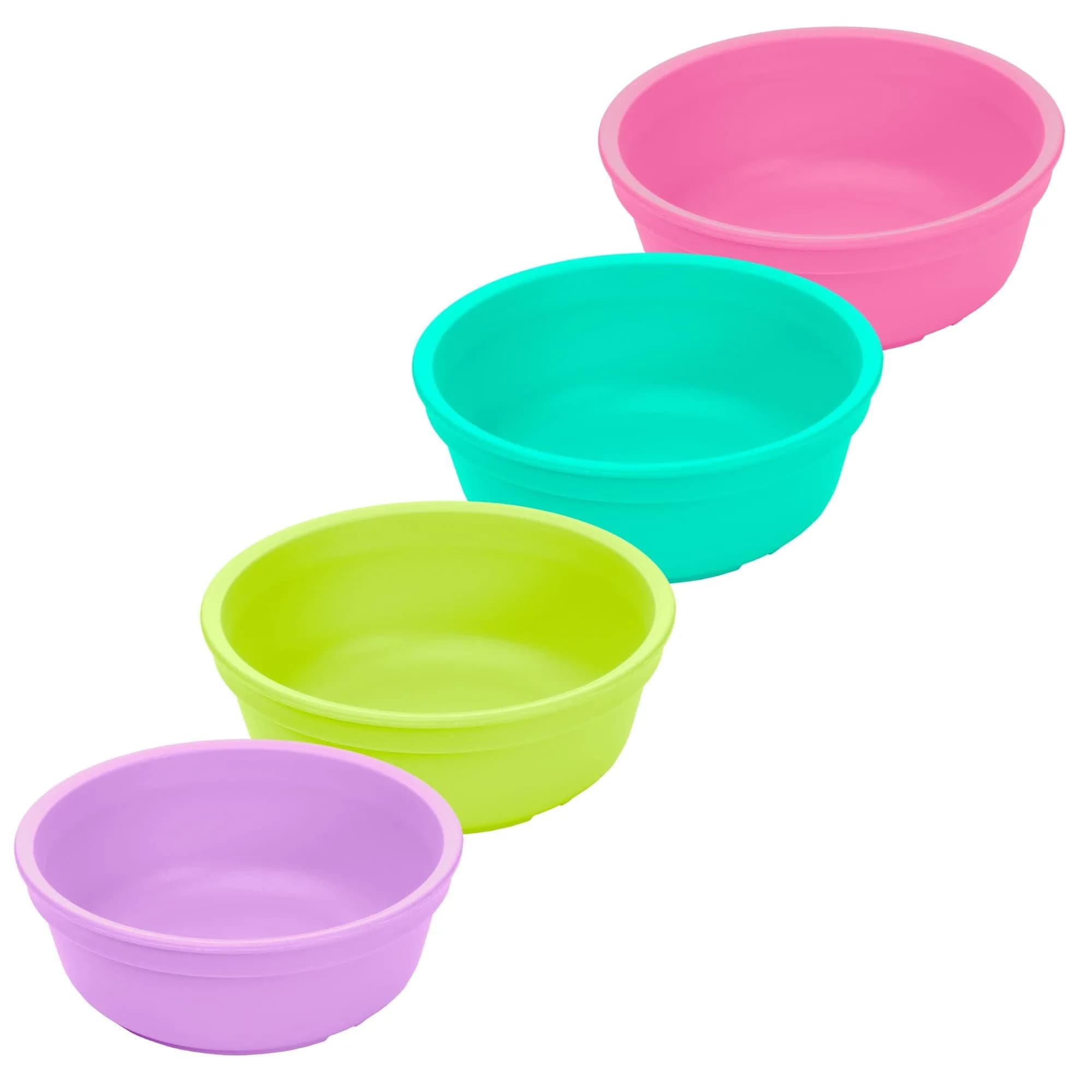 Re-Play 12 oz. Toddler Bowls Set of 4 | Deep-Walled, Durable & Reusable Snack & Meal Bowls, BPA-Free, Made in USA from Recycled Plastic