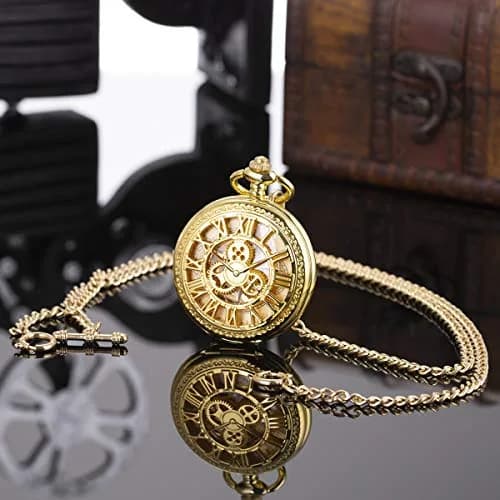 SIBOSUN Pocket Watch Chain Double Albert T-Bar Antique 29 Inch Chains Bronze Vest Waistcoat | Classic Vintage Accessory thumbnail 2