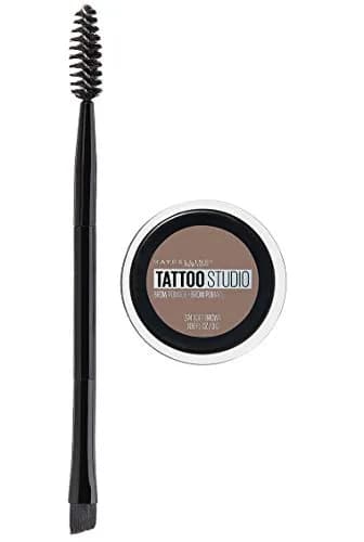 Maybelline TattooStudio Brow Pomade 0.11 Oz | Long Lasting Waterproof Eyebrow Makeup in Soft Brown thumbnail 1