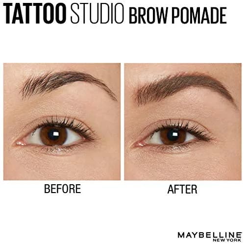 Maybelline TattooStudio Brow Pomade 0.11 Oz | Long Lasting Waterproof Eyebrow Makeup in Soft Brown thumbnail 4