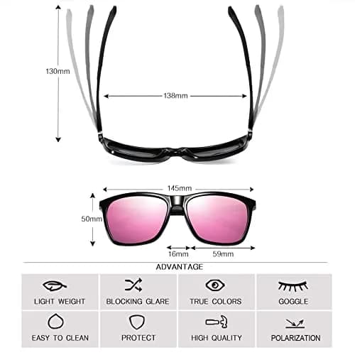 monrich Polarized Rectangular Sunglasses for Men, Aluminum-Magnesium Frame 59mm (2.32 in) | UV400 Protection thumbnail 4