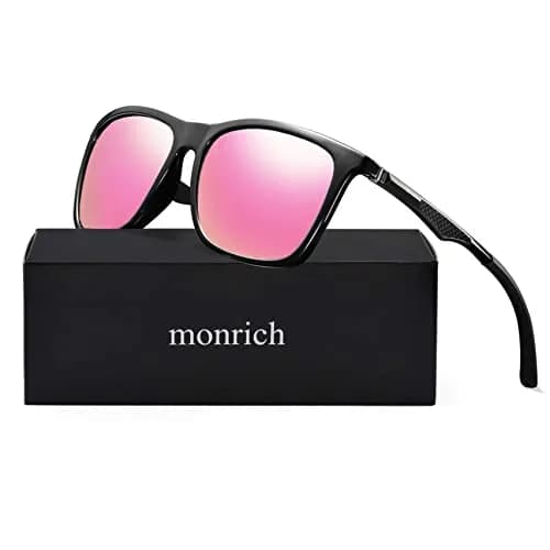 monrich Polarized Rectangular Sunglasses for Men, Aluminum-Magnesium Frame 59mm (2.32 in) | UV400 Protection thumbnail 2