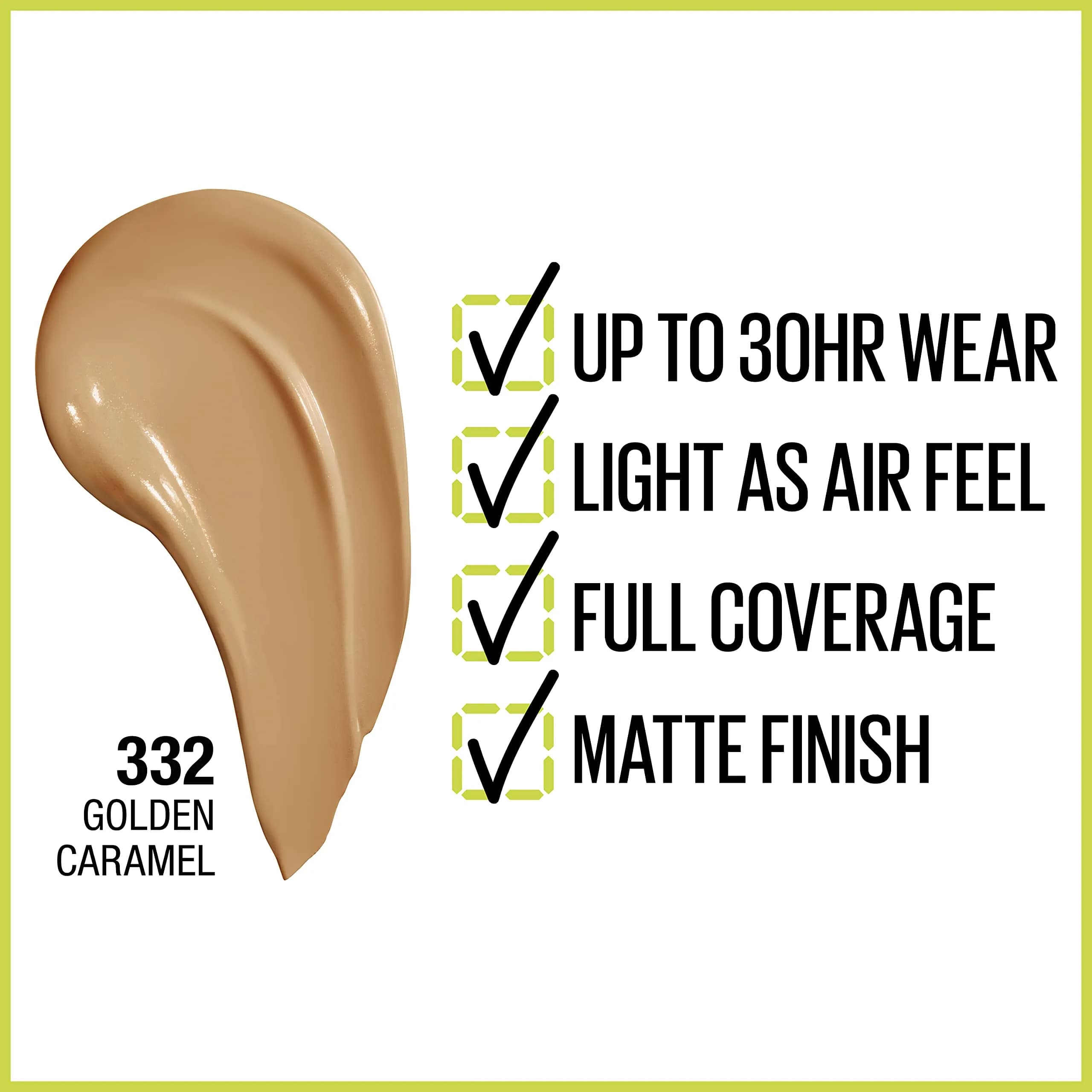 Maybelline Super Stay Golden Caramel Full Coverage Liquid Foundation, 30ml thumbnail 2