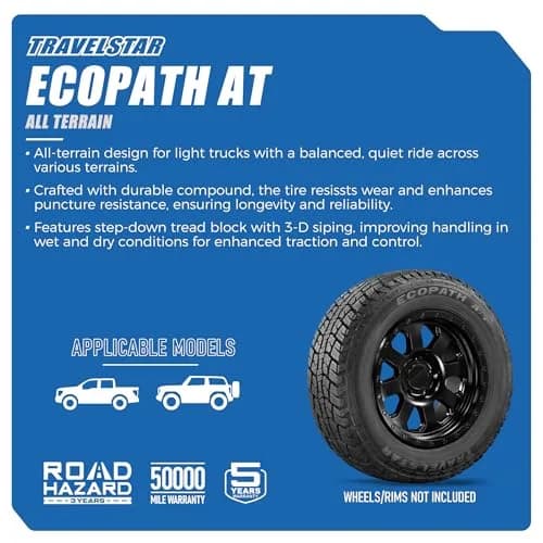Travelstar Ecopath AT All Terrain LT245/75R17 10 Ply | Off-Road Durability & Ride Comfort thumbnail 2
