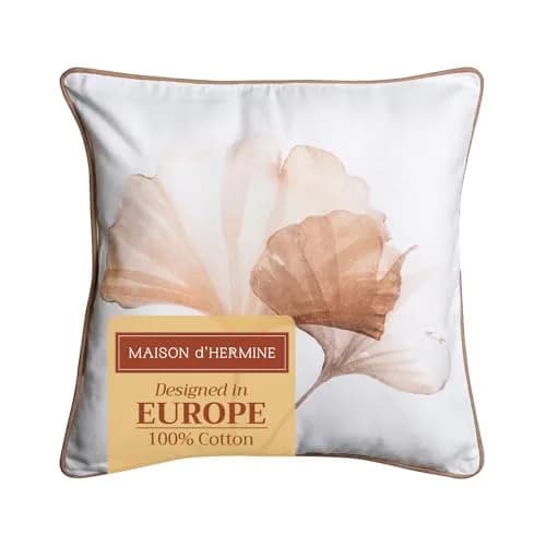 Maison d' Hermine Throw Pillow Cover 20" x 20" | 100% Cotton, Elegant European Design thumbnail 1
