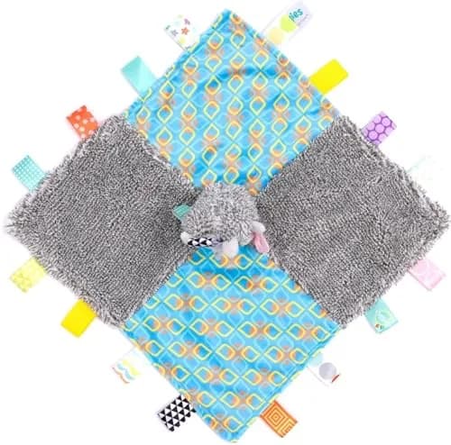 Mary Meyer Taggies Heather Hedgehog Character Blanket | Soft Baby & Toddler Toy & Blanket 13x13 inches thumbnail 3