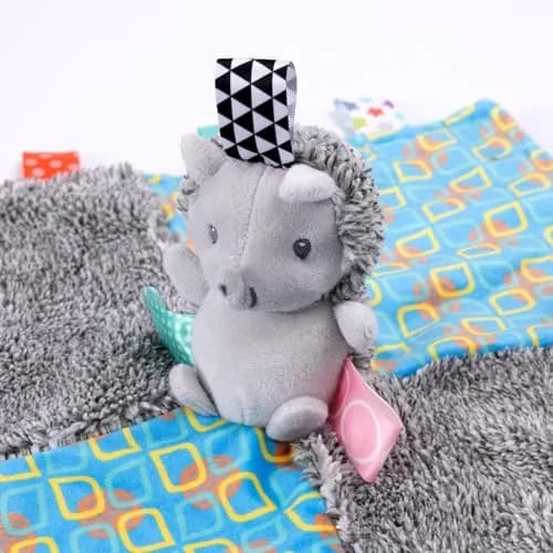 Mary Meyer Taggies Heather Hedgehog Character Blanket | Soft Baby & Toddler Toy & Blanket 13x13 inches thumbnail 4