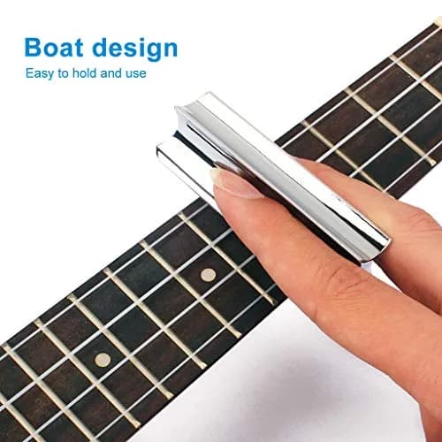 Alnicov Stainless Steel Guitar Slide Tone Bar for Dobro, Lap Steel Guitar, Hawaiian Guitar, Electric Guitar Accessories - Chrome thumbnail 4