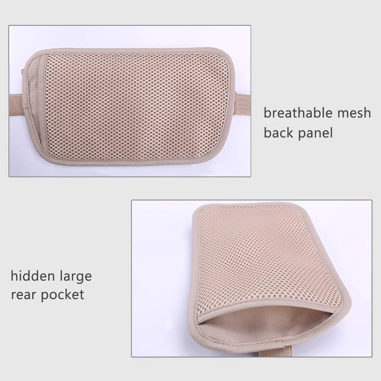 LANNEY Slim RFID Blocking Money Belt with Passport Holder & 2 RFID Sleeves | 27cm (10.6") x 14cm (5.5") - view 5