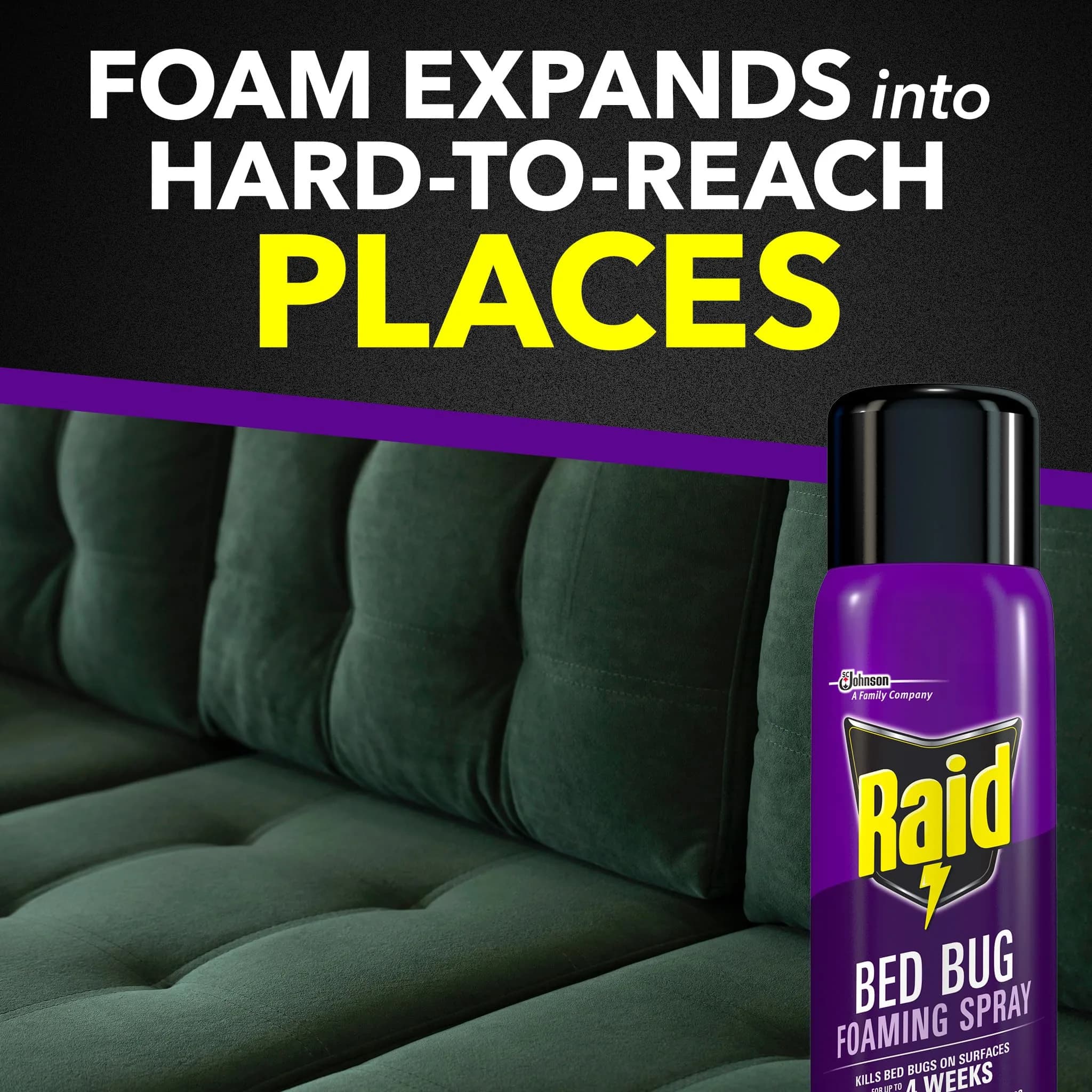 Raid Bed Bug Foaming Spray 16.5 oz (488 ml) | Kills Bed Bugs and Eggs for Weeks - view 3
