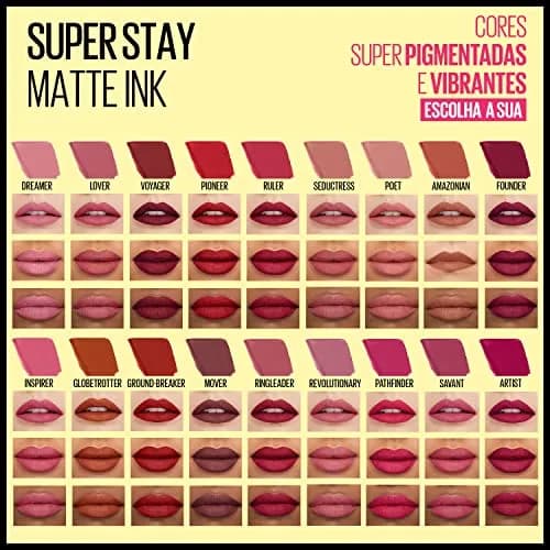 Maybelline Super Stay Matte Ink Liquid Lipstick, Founder Cranberry Red, 5ml (0.17 Fl Oz) | Long-Lasting Matte Color thumbnail 6