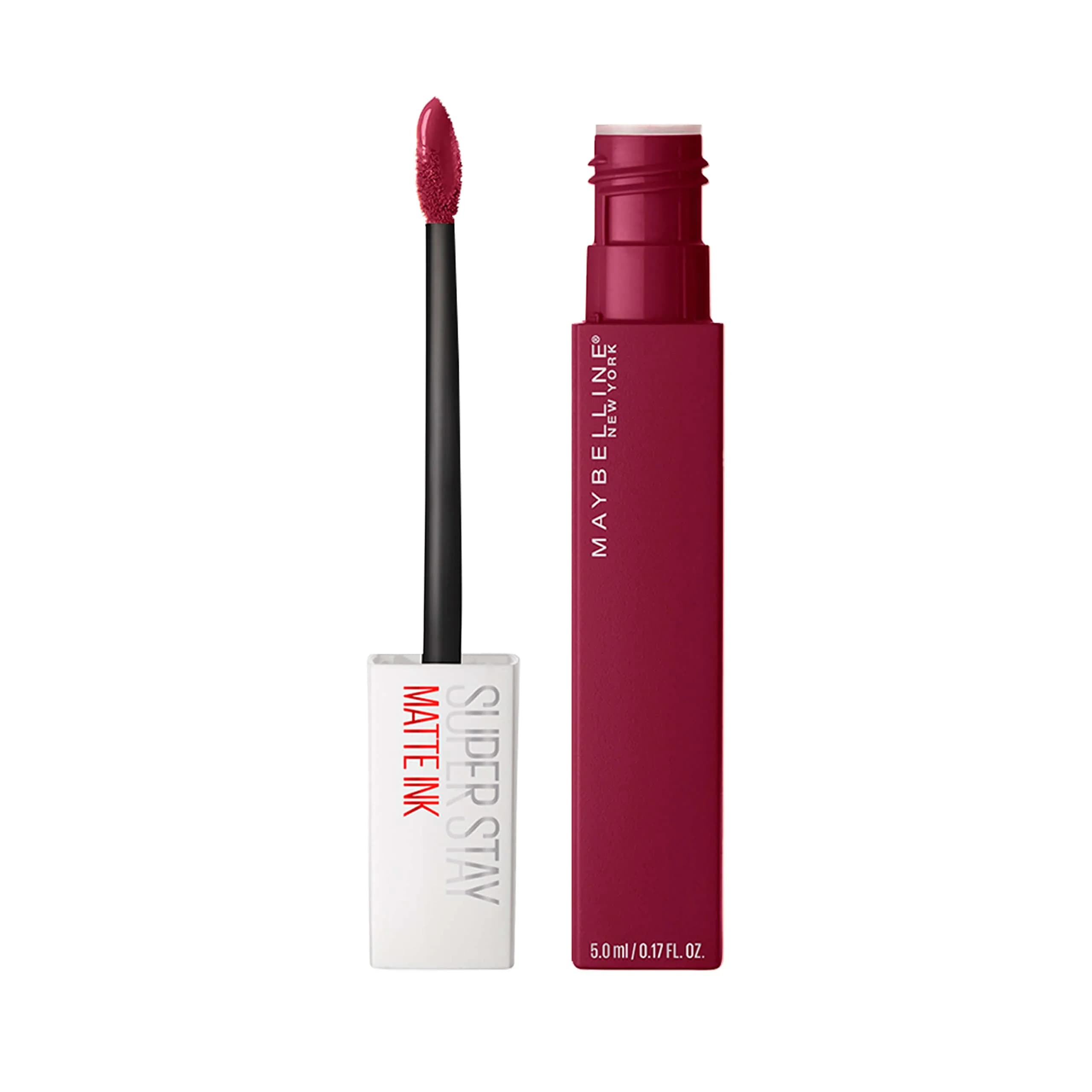 Maybelline Super Stay Matte Ink Liquid Lipstick, Founder Cranberry Red, 5ml (0.17 Fl Oz) | Long-Lasting Matte Color