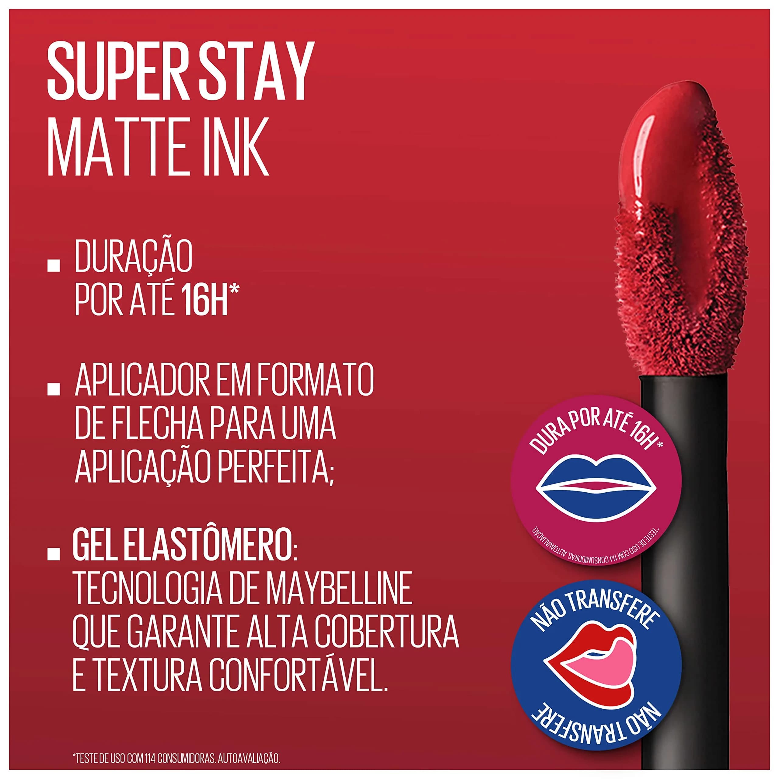 Maybelline Super Stay Matte Ink Liquid Lipstick, Founder Cranberry Red, 5ml (0.17 Fl Oz) | Long-Lasting Matte Color - view 2