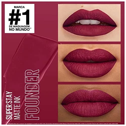 Maybelline Super Stay Matte Ink Liquid Lipstick, Founder Cranberry Red, 5ml (0.17 Fl Oz) | Long-Lasting Matte Color thumbnail 3