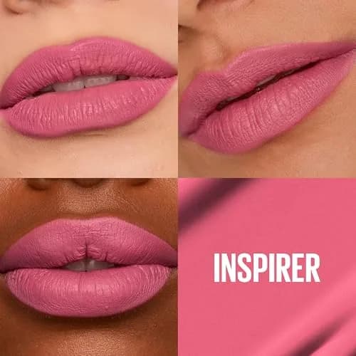 Maybelline Super Stay Matte Ink Liquid Lipstick, Inspirer (Light Mauve Pink), 0.17 Fl Oz (5 ml) | Long-Lasting Matte Color thumbnail 2