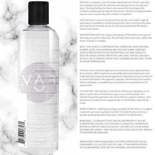 FAV Water Based Anal Lube 12 Fl Oz | Slippery & Rich for Men, Women, Couples thumbnail 7