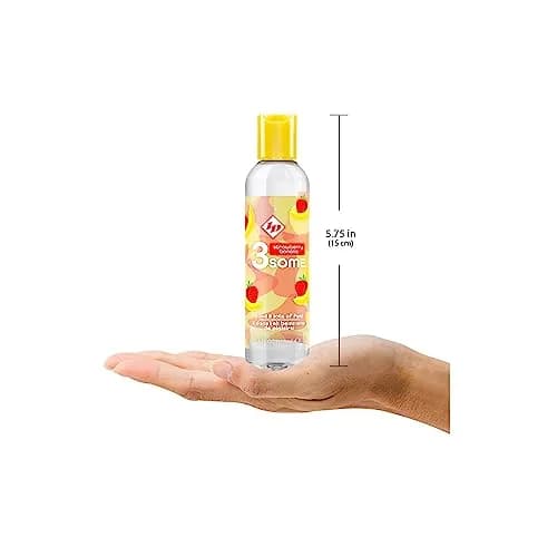 ID Lubricants 3some Flavored Sensual Massage – Strawberry Banana 4 fl oz | 3-in-1 flavored lubricant for oral, massage & warming fun thumbnail 3