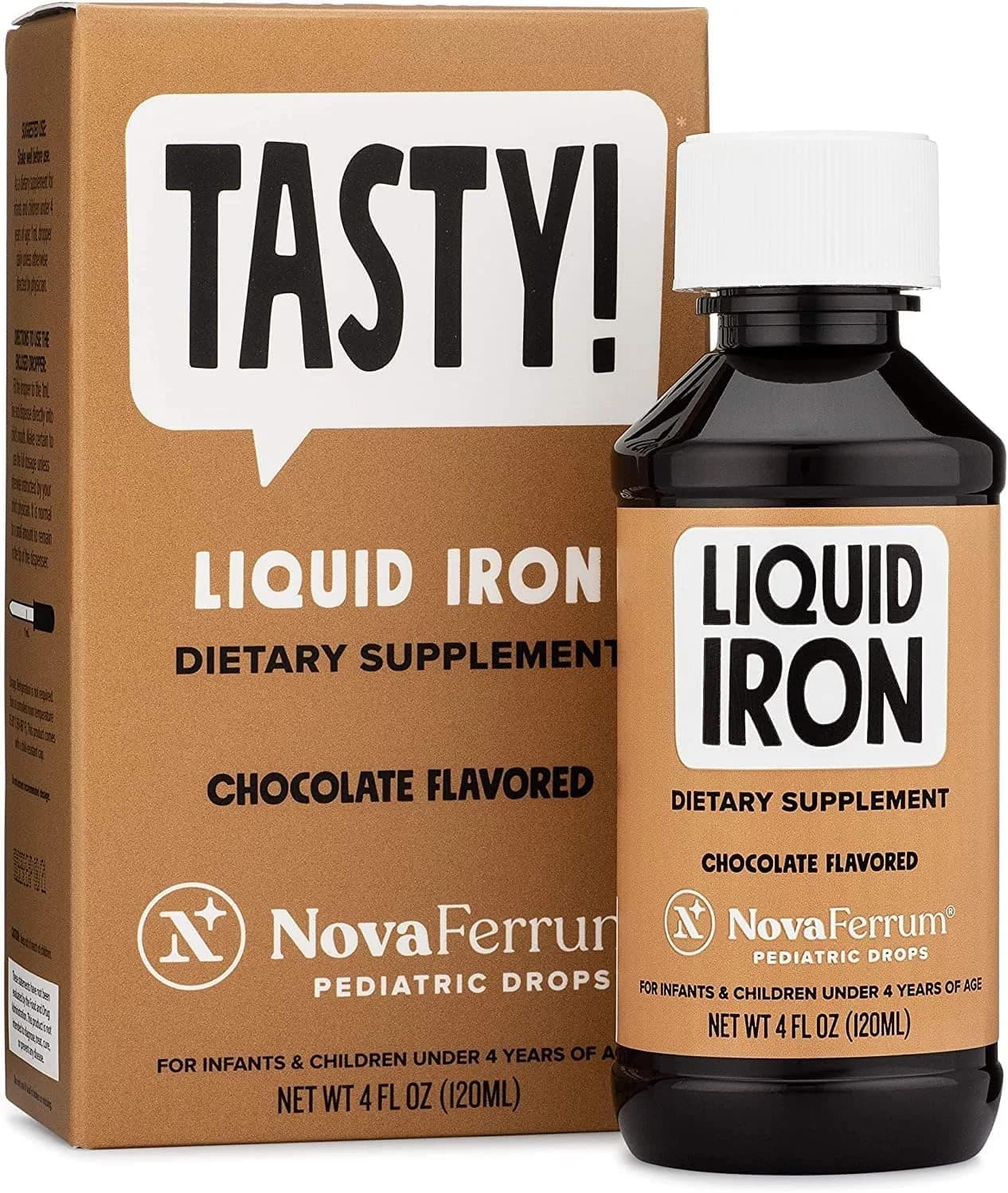 NovaFerrum Yummy Chocolate Pediatric Liquid Iron Supplement 4 Fl Oz - main product image