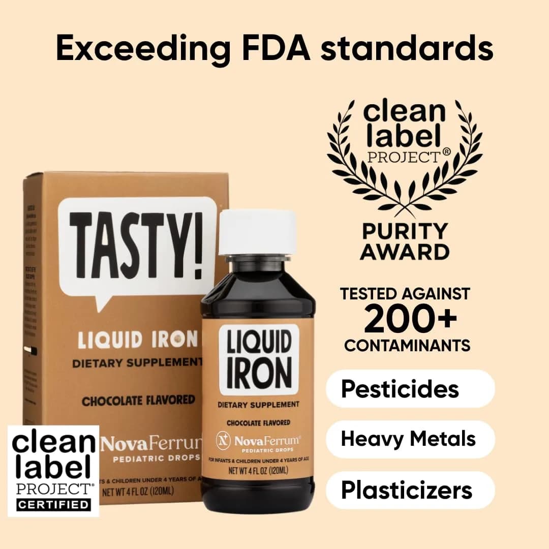 NovaFerrum Yummy Chocolate Pediatric Liquid Iron Supplement 4 Fl Oz - view 2