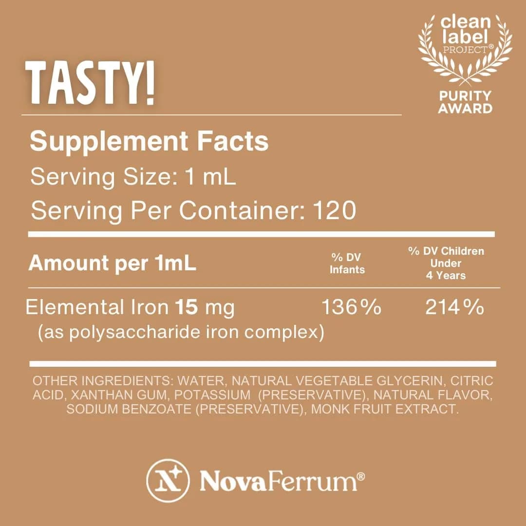 NovaFerrum Yummy Chocolate Pediatric Liquid Iron Supplement 4 Fl Oz - view 3