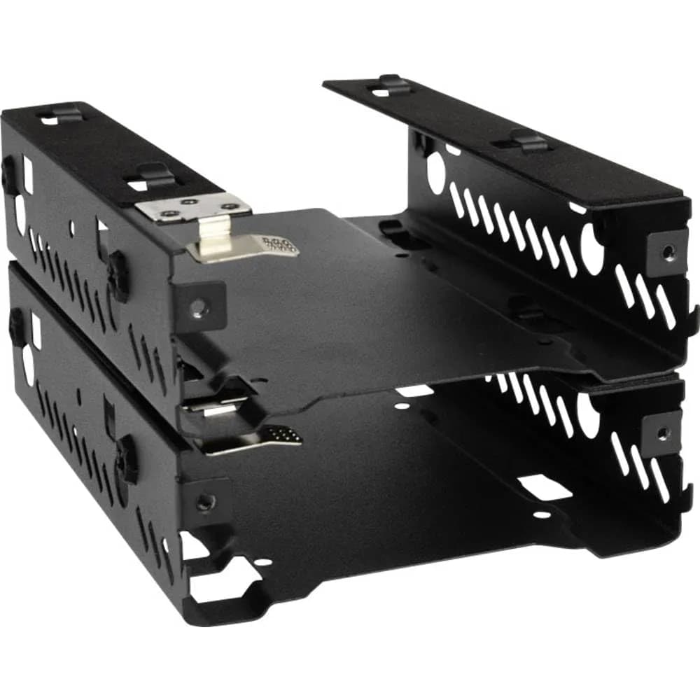 Phanteks Stackable 3.5" HDD Bracket Duo Pack PH-HDDKT_03, Black | Metal Construction for 3.5" HDD/2.5" SSD - main product image
