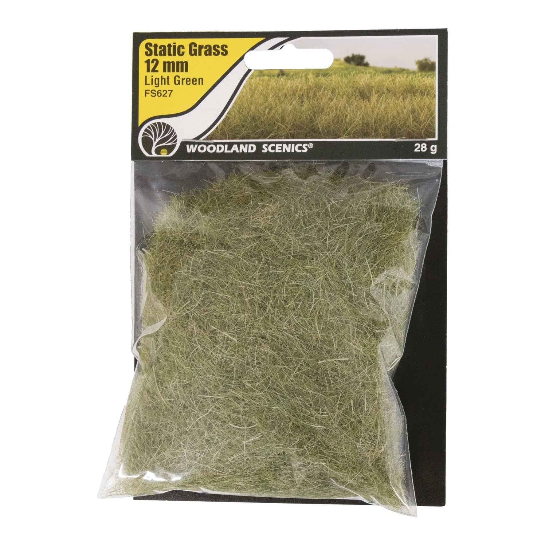 Woodland Scenics Static Grass 12mm-Light Green | Realistic Model Grass for Scenic Layouts - main product image