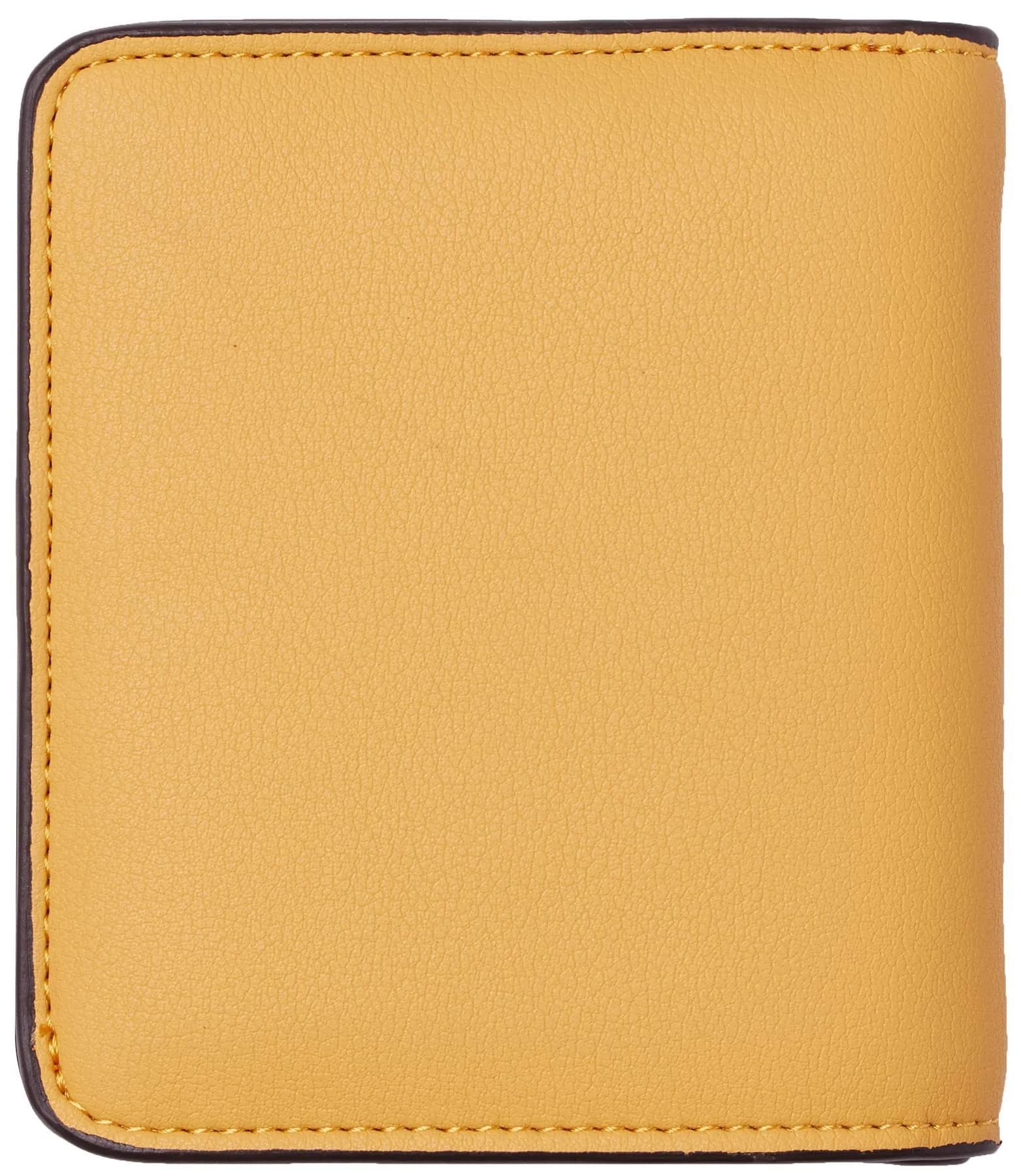 Toughergun Women's Small Slim Leather Wallet with RFID Protection, Compact Bifold Mini Purse with Clear ID Window (Yellow) - view 4
