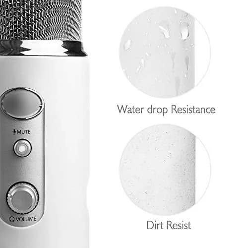 YOUSHARES Microphone Windscreen Foam & Protector for Blue Yeti & Yeti Pro | Moonwhite Foam & Silicone Cover thumbnail 5