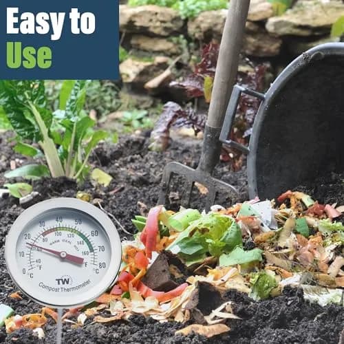 Thermometer World Compost Thermometer Stainless Steel Dial with 295MM Probe & 50MM Dial | Measures 29.5cm (11.61in) Probe Length thumbnail 7