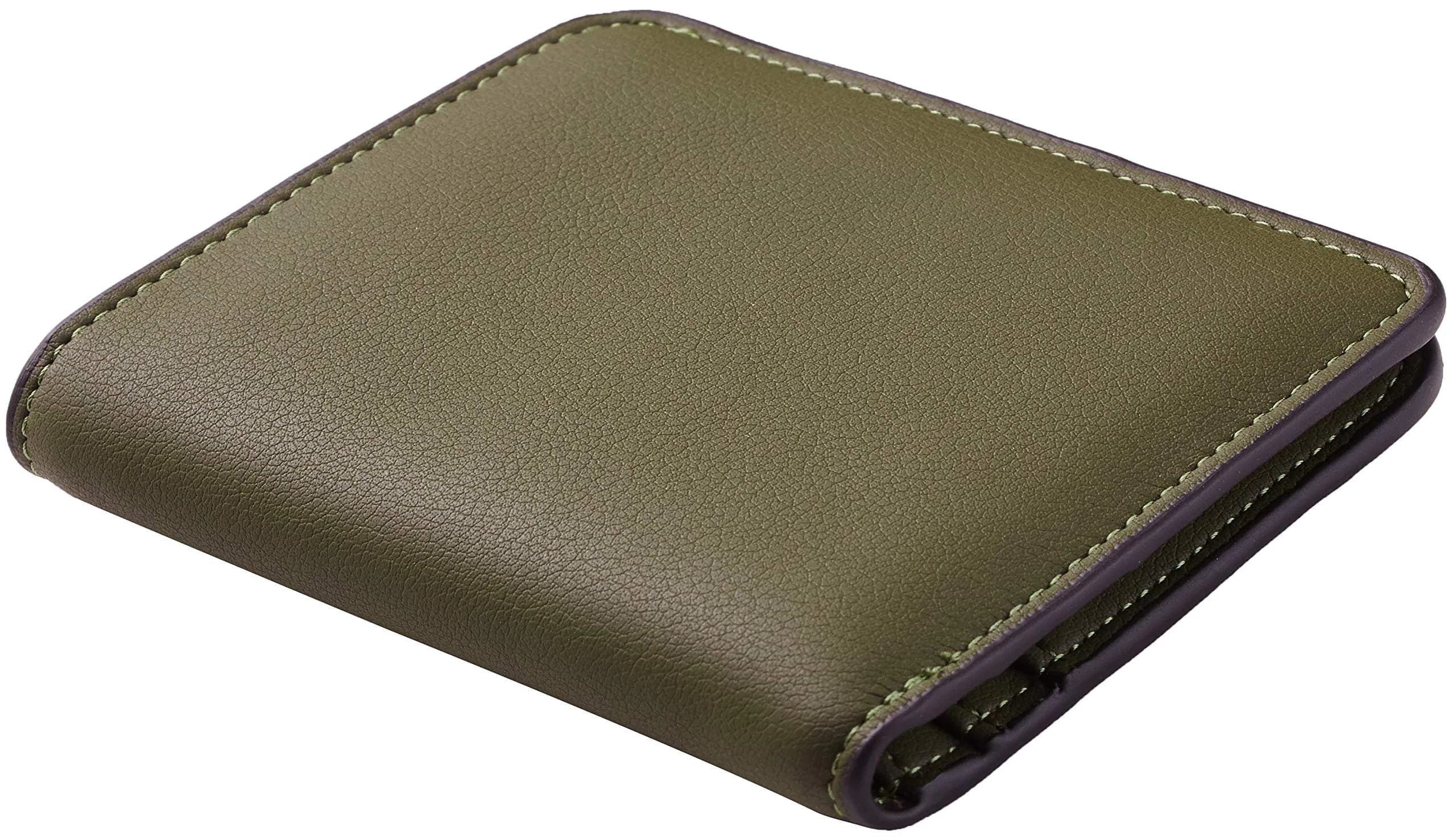 Toughergun 15 ReNapa Green Army Slim Leather Bifold Wallet for Women with RFID Protection - view 3