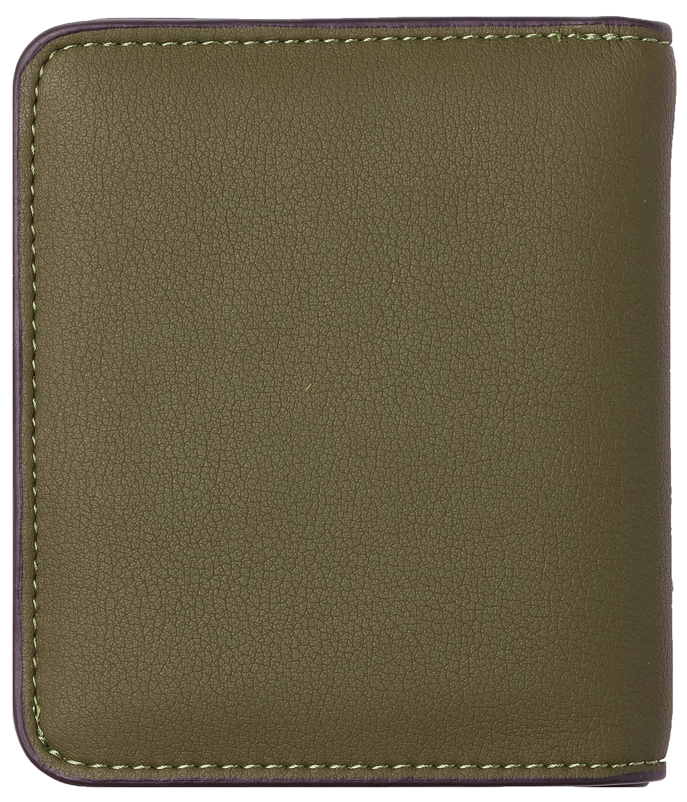 Toughergun 15 ReNapa Green Army Slim Leather Bifold Wallet for Women with RFID Protection - view 4