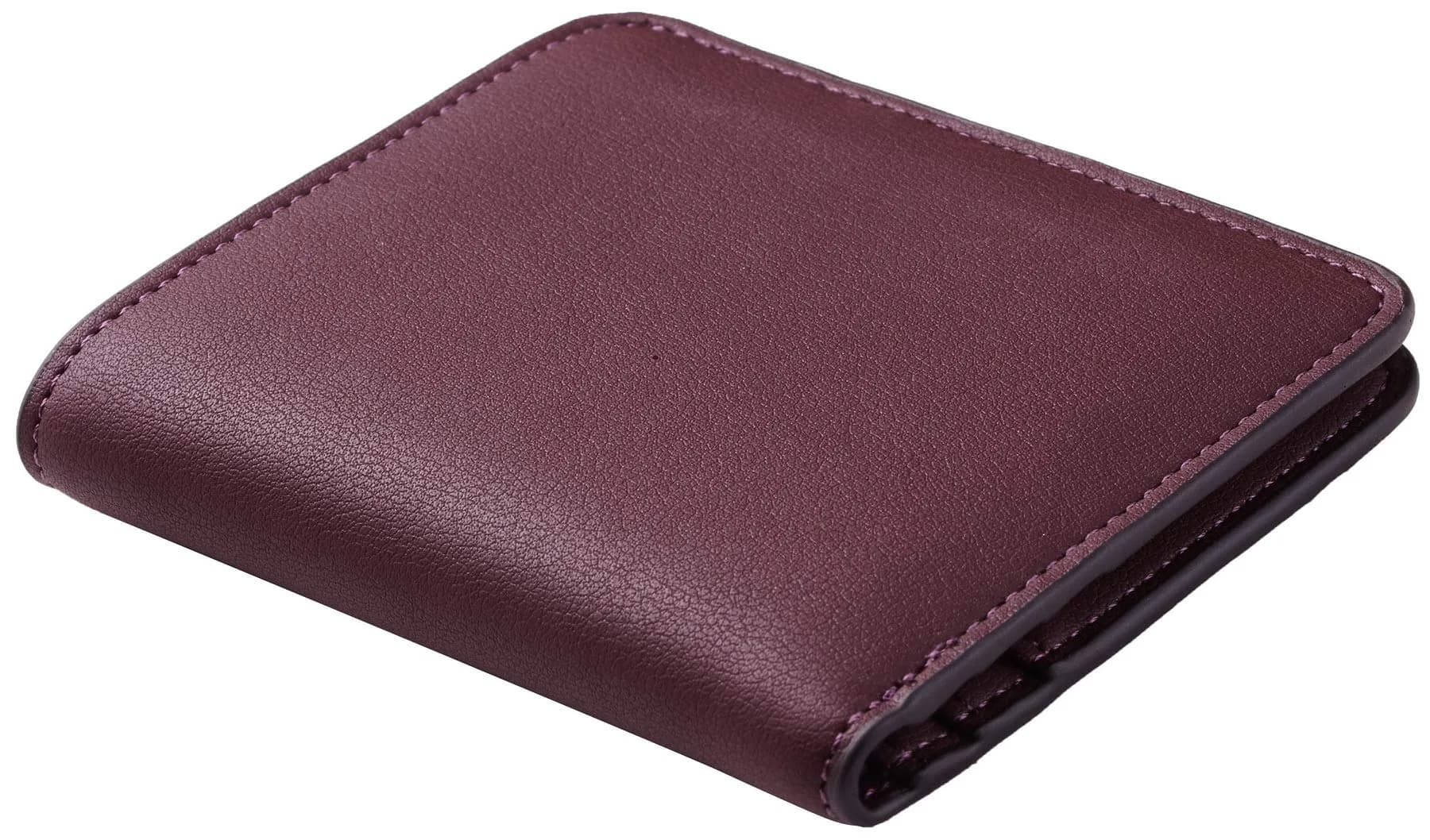 Toughergun Women's Slim Leather Wallet - Rich Red Wine Colour, RFID Protection, Compact Bifold Mini Purse - view 3
