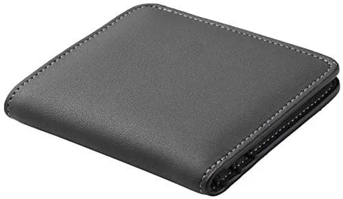Toughergun Women's Slim Leather Wallet in 06 ReNapa Grey Deep - Compact Bifold RFID Mini Purse thumbnail 3