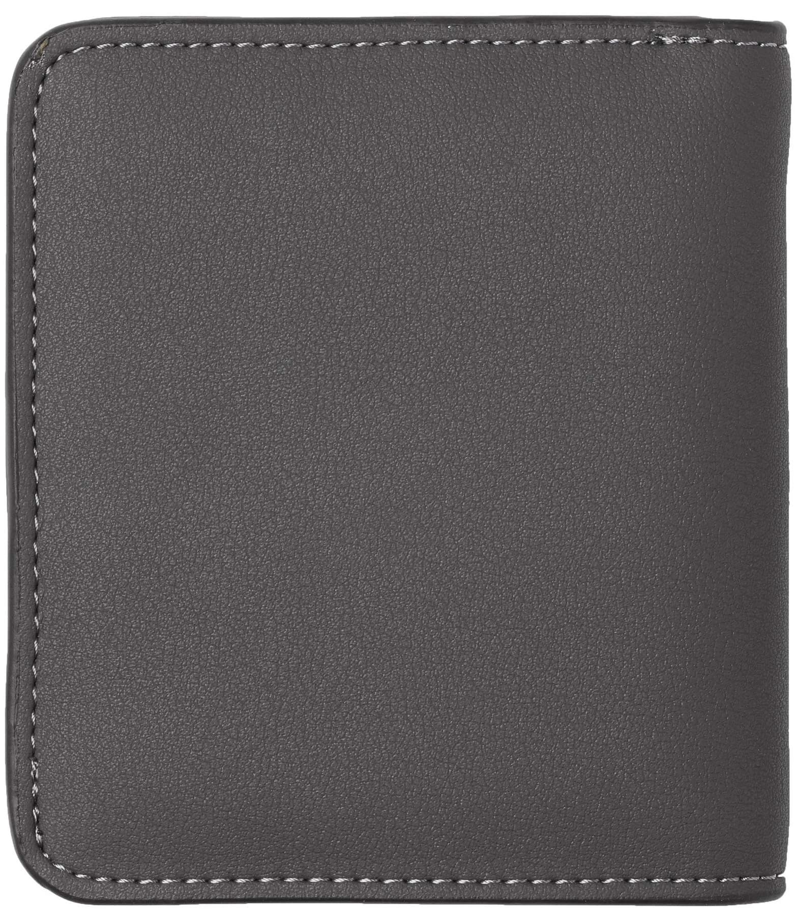 Toughergun Women's Slim Leather Wallet in 06 ReNapa Grey Deep - Compact Bifold RFID Mini Purse - view 4