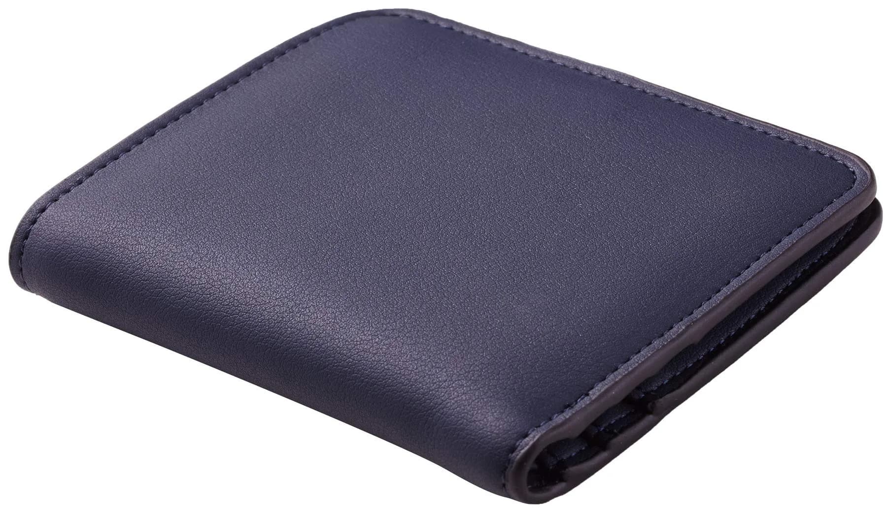 Toughergun Women's Slim Leather Bifold Wallet - 03 ReNapa Blue Navy, RFID Protection, Compact Mini Purse - view 3