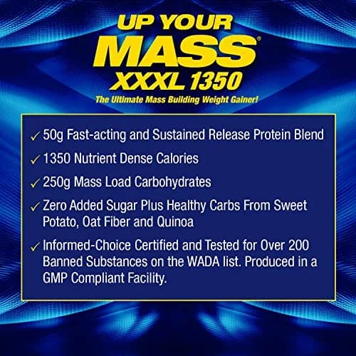 Maximum Human Performance UYM XXXL 1350g | Muscle Mass Builder with 50g Protein & 11g BCAAs (70-120 chars) thumbnail 8