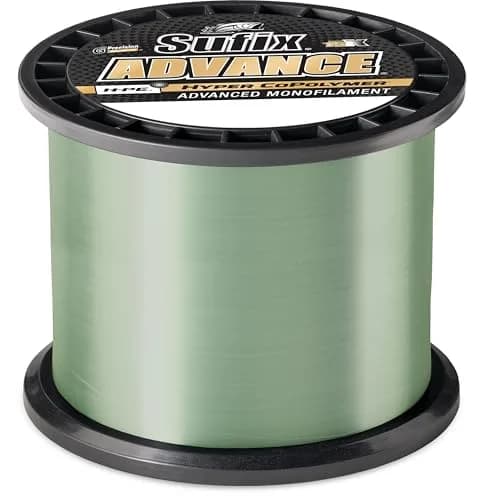Sufix Advance Low Vis Green Monofilament Fishing Line 0.018" (20 lb Test, 330 Yards) | Superior Sensitivity & Abrasion Resistance thumbnail 1