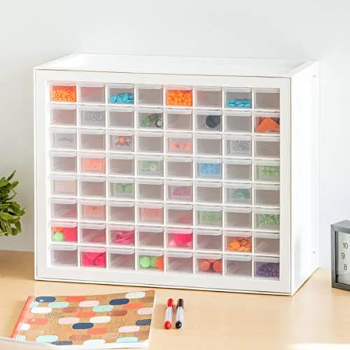 IRIS USA 64-Drawer Screw Organizer | Durable Plastic Hardware Storage in USA (7" L x 19.5" W x 15.5" H) thumbnail 7