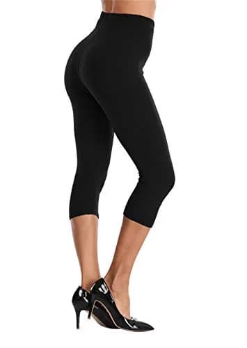 Kotii Women's Soft Capri Leggings 3/4 Cropped High Waist | Ultra Comfortable Fit thumbnail 2