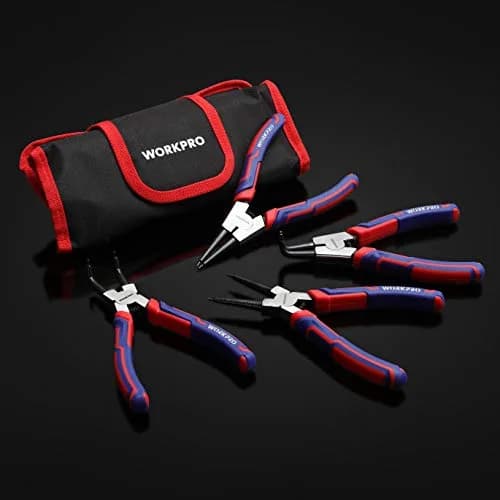 WORKPRO 4-Piece 7-Inch Snap Ring Pliers Set with Pouch | CR-V Steel, 0.07" Tips, 0.9"-1.77" Capacity thumbnail 5