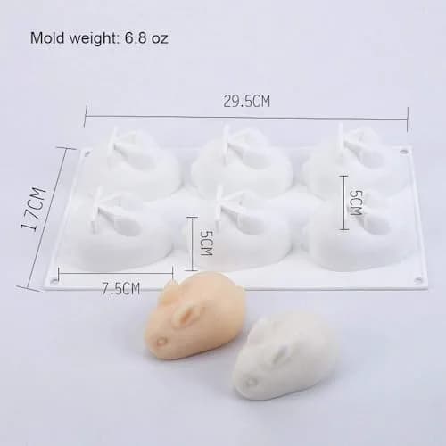 OCPO Kitchen 3D Easter Bunny Silicone Mold, 6 Cavities | Non-Stick Mousse Cake Baking thumbnail 4