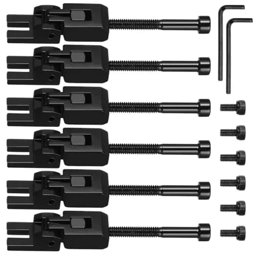 SUPVOX Set of 6 Double Locking Saddles for Floyd Rose Guitar Tremolo Bridge | Durable Metal Finish, Lock Screws Included thumbnail 1