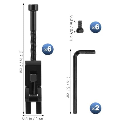 SUPVOX Set of 6 Double Locking Saddles for Floyd Rose Guitar Tremolo Bridge | Durable Metal Finish, Lock Screws Included thumbnail 7