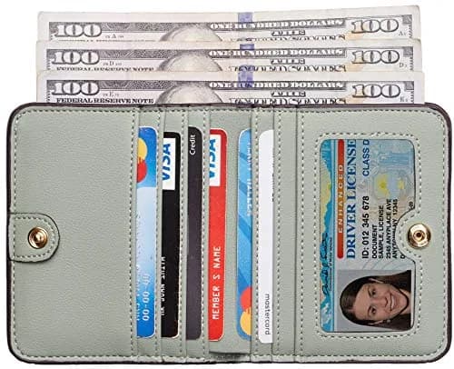 Toughergun ReNapa Green Blooming Slim Leather Bifold Wallet with RFID Protection thumbnail 2